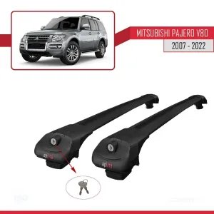 Mitsubishi Pajero (V80) 2007-2022 Arası ile uyumlu ACE-1 Ara Atkı Tavan Barı SİYAH thumb 4