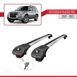 Mitsubishi Pajero (V80) 2007-2022 Arası ile uyumlu ACE-1 Ara Atkı Tavan Barı GRİ thumb 4