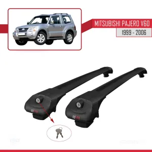 Mitsubishi Pajero (V60) 3 Kapı 1999-2006 Arası ile uyumlu ACE-1 Ara Atkı Tavan Barı SİYAH thumb 4