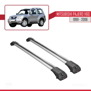 Mitsubishi Pajero (V60) 3 Kapı 1999-2006 Arası ile uyumlu ACE-1 Ara Atkı Tavan Barı GRİ thumb 3