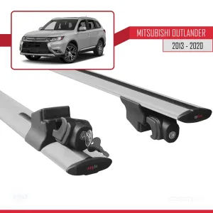 Mitsubishi Outlander 2013-2020 Arası ile uyumlu HOOK Model Anahtar Kilitli Ara Atkı Tavan Barı GRİ thumb 5