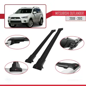 Mitsubishi Outlander 2008-2013 Arası ile uyumlu FLY Model Ara Atkı Tavan Barı SİYAH thumb 5