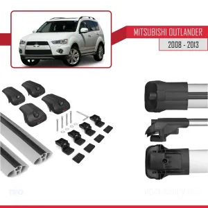 Mitsubishi Outlander 2008-2013 Arası ile uyumlu ACE-1 Ara Atkı Tavan Barı GRİ thumb 5