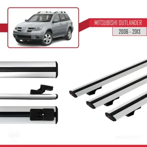 Mitsubishi Outlander 2006-2013 Arası ile uyumlu Basic Model Ara Atkı Tavan Barı GRİ 3 ADET thumb 3