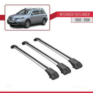 Mitsubishi Outlander 2003-2008 Arası ile uyumlu ACE-1 Ara Atkı Tavan Barı GRİ 3 ADET BAR thumb 3