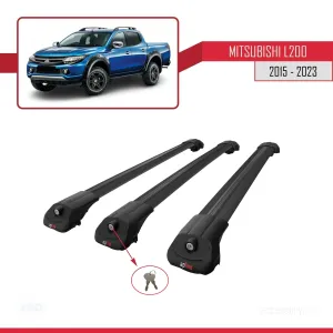 Mitsubishi L200 2015-2023 Arası ile uyumlu ACE-1 Ara Atkı Tavan Barı SİYAH 3 ADET BAR thumb 4