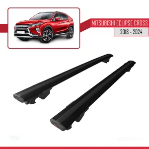 Mitsubishi Eclipse CROSS (GK) 2018 ve Sonrası ile uyumlu HOOK Model Anahtar Kilitli Ara Atkı Tavan Barı SİYAH thumb 4