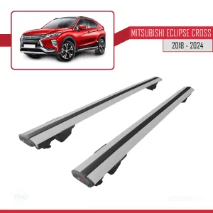 Mitsubishi Eclipse CROSS (GK) 2018 ve Sonrası ile uyumlu HOOK Model Anahtar Kilitli Ara Atkı Tavan Barı GRİ thumb 4