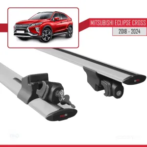Mitsubishi Eclipse CROSS (GK) 2018 ve Sonrası ile uyumlu HOOK Model Anahtar Kilitli Ara Atkı Tavan Barı GRİ thumb 5