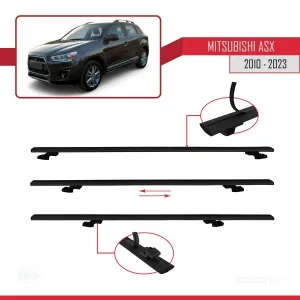 Mitsubishi ASX 2010-2023 Arası ile uyumlu Basic Model Ara Atkı Tavan Barı SİYAH 3 ADET thumb 5