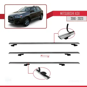 Mitsubishi ASX 2010-2023 Arası ile uyumlu Basic Model Ara Atkı Tavan Barı GRİ 3 ADET thumb 5