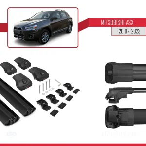 Mitsubishi ASX 2010-2023 Arası ile uyumlu ACE-1 Ara Atkı Tavan Barı SİYAH thumb 5