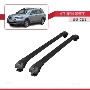 Mitsubishi Airtrek 2001-2008 Arası ile uyumlu ACE-1 Ara Atkı Tavan Barı SİYAH thumb 3