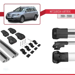 Mitsubishi Airtrek 2001-2008 Arası ile uyumlu ACE-1 Ara Atkı Tavan Barı GRİ thumb 5