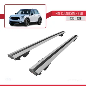 Mini Countryman R60 2010-2016 Arası ile uyumlu HOOK Model Anahtar Kilitli Ara Atkı Tavan Barı GRİ thumb 4