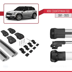 Mini Countryman (F60) 2017-2023 Arası ile uyumlu ACE-1 Ara Atkı Tavan Barı GRİ thumb 5