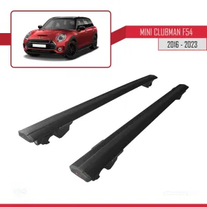 Mini Clubman 2016-2023 Arası ile uyumlu HOOK Model Anahtar Kilitli Ara Atkı Tavan Barı SİYAH thumb 4