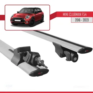 Mini Clubman 2016-2023 Arası ile uyumlu HOOK Model Anahtar Kilitli Ara Atkı Tavan Barı GRİ thumb 5