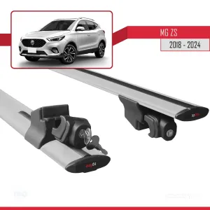 MG ZS 2018 ve Sonrası ile uyumlu HOOK Model Anahtar Kilitli Ara Atkı Tavan Barı GRİ thumb 5