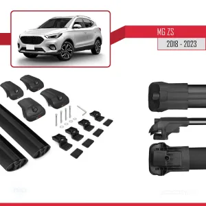 MG ZS 2018 ve Sonrası ile Uyumlu ACE-1 Ara Atkı Tavan Barı SİYAH thumb 5