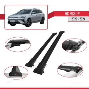 MG MG5 EV 2022 ve sonrası ile uyumlu FLY Model Ara Atkı Tavan Barı SİYAH thumb 5