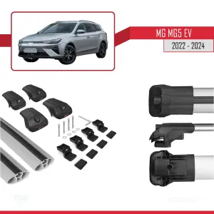 MG MG5 EV 2022 ve sonrası ile uyumlu ACE-1 Ara Atkı Tavan Barı GRİ thumb 5