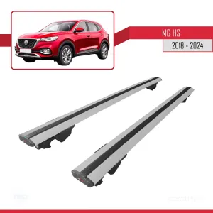 MG HS 2018 ve Sonrası ile uyumlu HOOK Model Anahtar Kilitli Ara Atkı Tavan Barı GRİ thumb 4