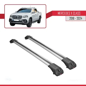 Mercedes X Class 2018 ve Sonrası ile uyumlu ACE-1 Ara Atkı Tavan Barı GRİ thumb 3