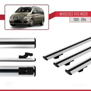 Mercedes Vito (W639) 2010-2014 Arası ile uyumlu Basic Model Ara Atkı Tavan Barı GRİ 3 ADET thumb 3