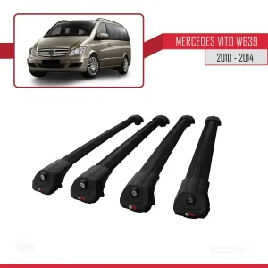 Mercedes Vito (W639) 2010-2014 Arası ile uyumlu ACE-1 Ara Atkı Tavan Barı SİYAH 4 ADET BAR thumb 4