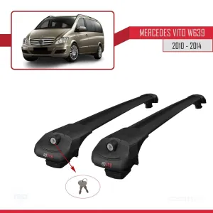 Mercedes Vito (W639) 2010-2014 Arası ile uyumlu ACE-1 Ara Atkı Tavan Barı SİYAH thumb 4