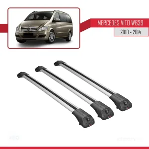 Mercedes Vito (W639) 2010-2014 Arası ile uyumlu ACE-1 Ara Atkı Tavan Barı GRİ 3 ADET BAR thumb 3