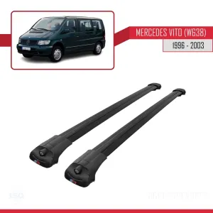 Mercedes Vito (W638) 1996-2003 Arası ile uyumlu ACE-1 Ara Atkı Tavan Barı SİYAH thumb 3