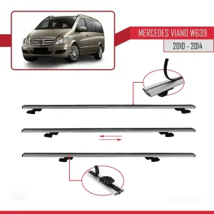 Mercedes Viano 2010-2014 Arası ile uyumlu Basic Model Ara Atkı Tavan Barı GRİ 3 ADET thumb 5