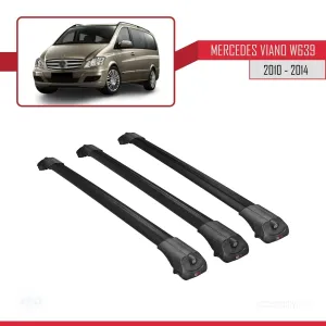 Mercedes Viano 2010-2014 Arası ile uyumlu ACE-1 Ara Atkı Tavan Barı SİYAH 3 ADET BAR thumb 3