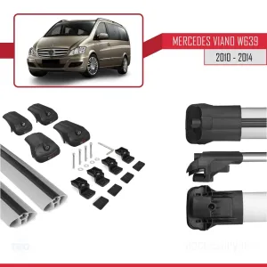 Mercedes Viano 2010-2014 Arası ile uyumlu ACE-1 Ara Atkı Tavan Barı GRİ thumb 5