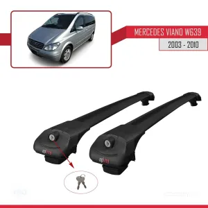 Mercedes Viano 2003-2010 Arası ile uyumlu ACE-1 Ara Atkı Tavan Barı SİYAH thumb 4