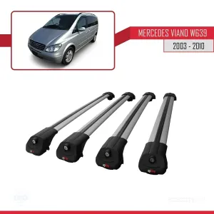 Mercedes Viano 2003-2010 Arası ile uyumlu ACE-1 Ara Atkı Tavan Barı GRİ 4 ADET BAR thumb 4