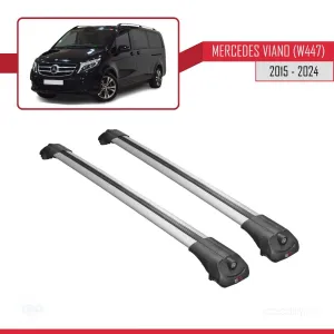 Mercedes Viano (W447) 2015 ve Sonrası ile uyumlu ACE-1 Ara Atkı Tavan Barı GRİ thumb 3