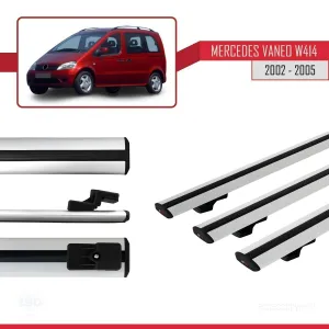 Mercedes Vaneo (W414) 2002-2005 Arası ile uyumlu Basic Model Ara Atkı Tavan Barı GRİ 3 ADET thumb 3