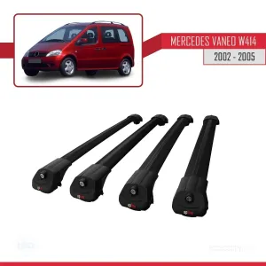 Mercedes Vaneo (W414) 2002-2005 Arası ile uyumlu ACE-1 Ara Atkı Tavan Barı SİYAH 4 ADET BAR thumb 4