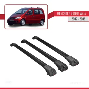 Mercedes Vaneo (W414) 2002-2005 Arası ile uyumlu ACE-1 Ara Atkı Tavan Barı SİYAH 3 ADET BAR thumb 3