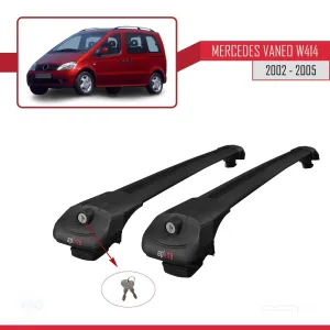 Mercedes Vaneo (W414) 2002-2005 Arası ile uyumlu ACE-1 Ara Atkı Tavan Barı SİYAH thumb 4