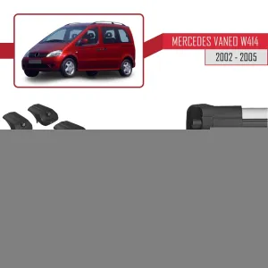 Mercedes Vaneo (W414) 2002-2005 Arası ile uyumlu ACE-1 Ara Atkı Tavan Barı GRİ thumb 5