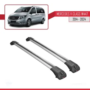 Mercedes V Class W447 2014 ve Sonrası ile uyumlu ACE-1 Ara Atkı Tavan Barı GRİ thumb 3