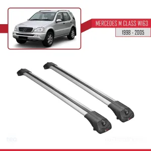 Mercedes M Class (W163) 1998-2005 Arası ile uyumlu ACE-1 Ara Atkı Tavan Barı GRİ thumb 3