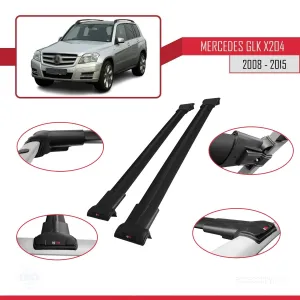 Mercedes GLK Class (X204) 2008-2015 Arası ile uyumlu FLY Model Ara Atkı Tavan Barı SİYAH thumb 5