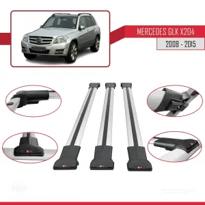 Mercedes GLK Class (X204) 2008-2015 Arası ile Uyumlu FLY Model Ara Atkı Tavan Barı GRİ 3 ADET BAR thumb 5