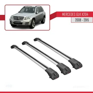 Mercedes GLK Class (X204) 2008-2015 Arası ile uyumlu ACE-1 Ara Atkı Tavan Barı GRİ 3 ADET BAR thumb 3