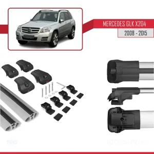 Mercedes GLK Class (X204) 2008-2015 Arası ile uyumlu ACE-1 Ara Atkı Tavan Barı GRİ thumb 5